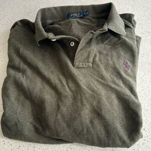 Large Polo by Ralph Lauren Green Long Sleeve Polo Shirt.